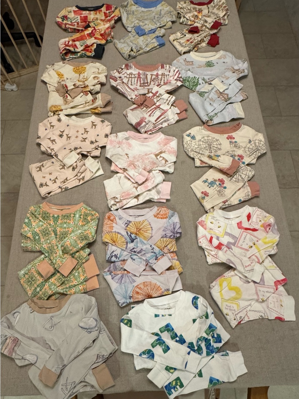 Burt’s Bees Baby organic cotton long sleeve long pants pajama sets bundle 18 mo.